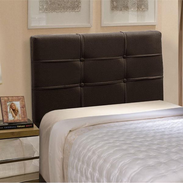 Cabeceira para Cama Box Solteiro Dobuê Hanover com Revestimento em Tecido Suede Veloplus Chocolate Cabeceira para Cama Box Solteiro Dobuê Hanover com Revestimento em Tecido Suede Veloplus Chocolate