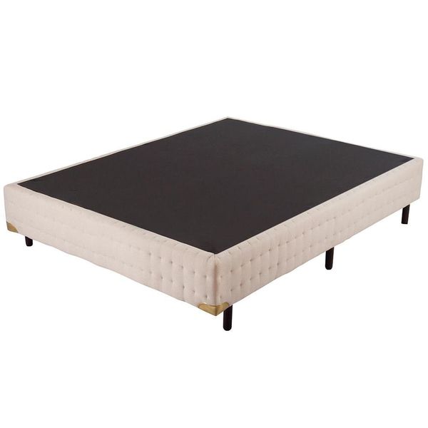 Base Box para Colchão Casal Carolina CMG Renaissance 40x138x188 cm Apolo Spuma Bege