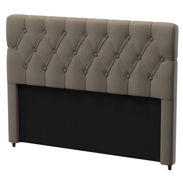 Cabeceira para Cama King Size Probel Califórnia em Tecido Suede Bege