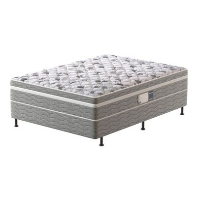 Cama Conjugada Casal Advanced com Espuma D28 54x138x188 cm Probel Branco com Cinza