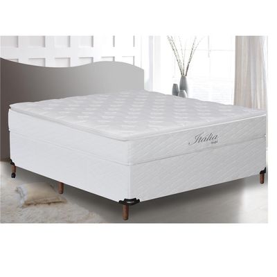Colchão Casal Itália com Pillow Top e Molas Ensacadas 26x138x188cm Umaflex Branco
