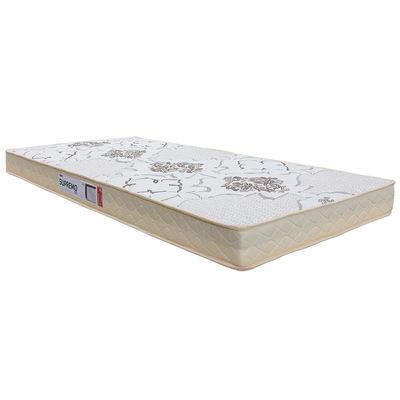 Colchão Solteiro Supremo One Face Espuma D33 14x88x188 cm Hellen Bege e Branco