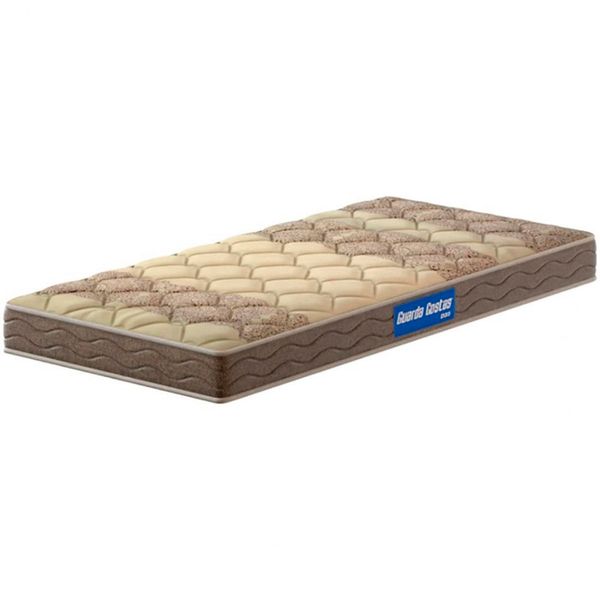 Colchão de Solteiro Probel Guarda Costas Espuma D33 Bege com Marrom