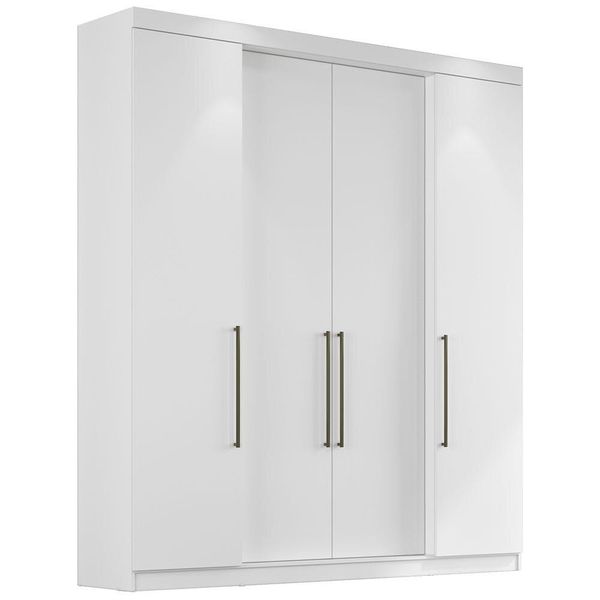 Guarda-Roupa Herval Lagos com 4 Portas, 4 Gavetas e 8 Prateleiras Branco Guarda-Roupa Herval Lagos com 4 Portas, 4 Gavetas e 8 Prateleiras Branco