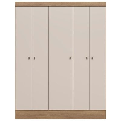 Guarda-Roupa Ártico com 5 Portas Demóbile Amendôla com Off White