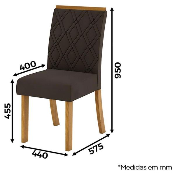 Mesa de Jantar Henn Ricci com 4 Cadeiras Attuale com Nature