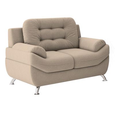 Sofá 2 Lugares Linoforte em Tecido Suede 150 cm de largura Mercury Areia