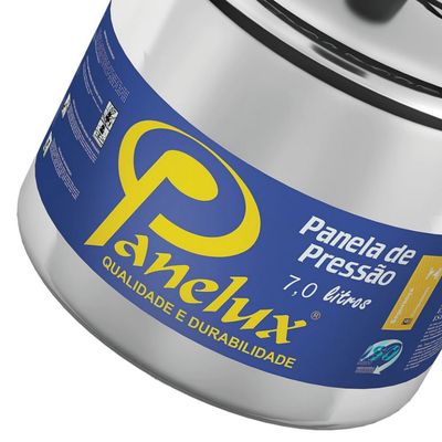 Panela de Pressão Panelux 1036 Alumínio Polido - 7 L Metálico