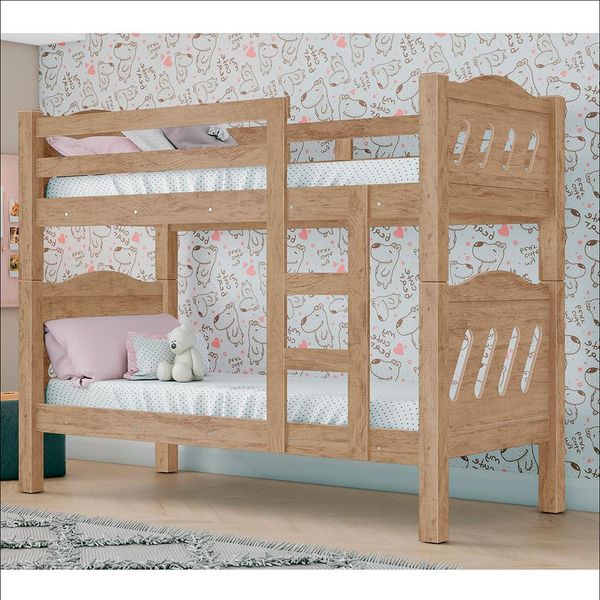 Beliche Fênix Pérola com Escada e Grade de Proteção Teka Beliche Fênix Pérola com Escada e Grade de Proteção Teka