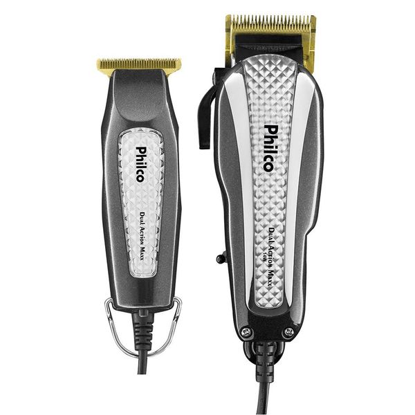 Máquina de Cortar Cabelos Philco Dual Action MAXX PCR11P 14W 6 pentes Prata / 220V Máquina de Cortar Cabelos Philco Dual Action MAXX PCR11P 14W 6 pentes Prata / 220V