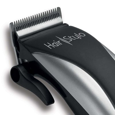 Máquina de Cortar Cabelo Mondial Hair Stylo CR-02 4 com Pentes Prata com Preto / 220V