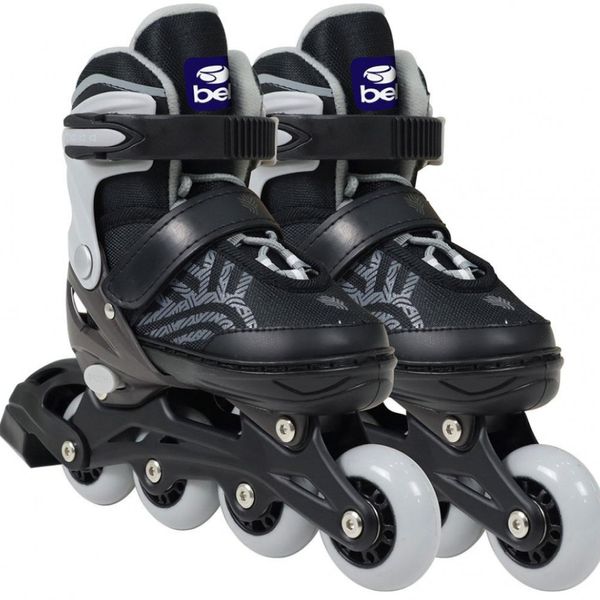 Patins Bel Inline Flexx 3.0 Ajustável 33 a 36 Preto com Prata Patins Bel Inline Flexx 3.0 Ajustável 33 a 36 Preto com Prata