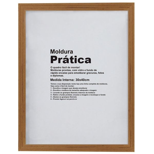 Moldura Kapos Prática Caixa para 1 Foto 32x42cm Natural Moldura Kapos Prática Caixa para 1 Foto 32x42cm Natural