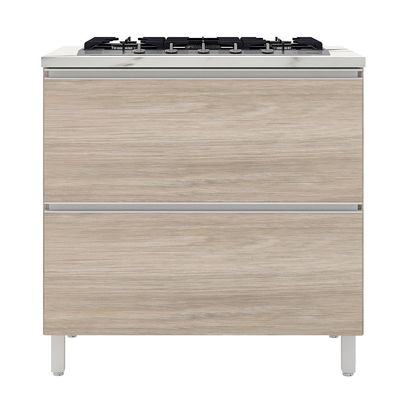 Balcão para Cooktop 5 Bocas Amazonita 1 Porta 1 Gaveta Bartira Thassos