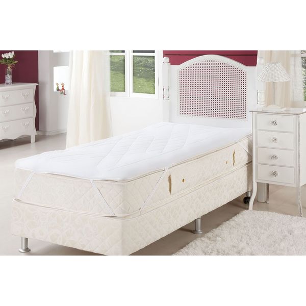 Protetor de Colchão Solteiro Plumasul Impermeável com Alça Regulável 100 Algodão - 88 x 188 cm Branco Protetor de Colchão Solteiro Plumasul Impermeável com Alça Regulável 100 Algodão - 88 x 188 cm Branco