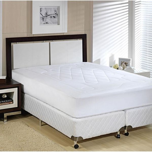 Protetor para Colchão Colchão King Size Plumasul Impermeável em Poliéster Matelassê com Soft Touch Branco Protetor para Colchão Colchão King Size Plumasul Impermeável em Poliéster Matelassê com Soft Touch Branco