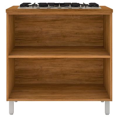 Balcão para Cooktop 5 Bocas Amazonita 1 Porta 1 Gaveta Bartira Damasco