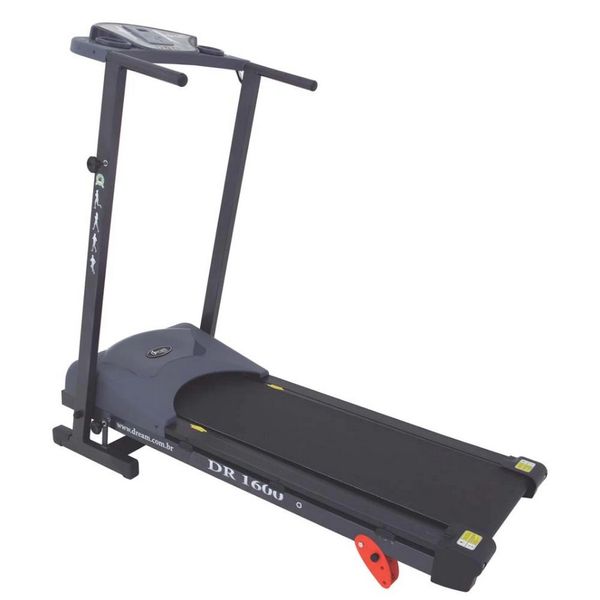 Esteira Eletrônica Dream DR 1600 Dobrável Preto com Cinza / Bivolt