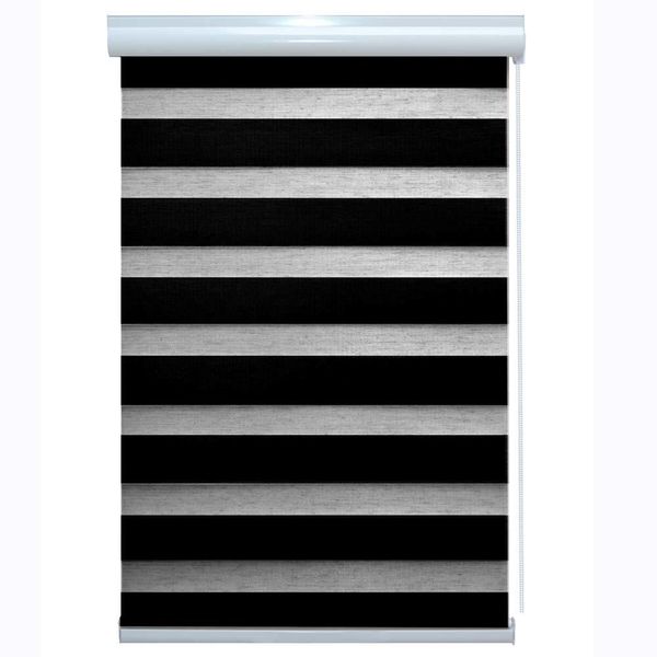 Persiana Evolux Rolo Dupla Rainbow 160x160 cm (AxL) Preto
