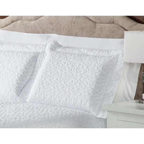 Fronha para Travesseiro Plumasul Matelassê Soft Touch em Microfibra de Poliéster com 300 Fios 50 x 150 cm Branco