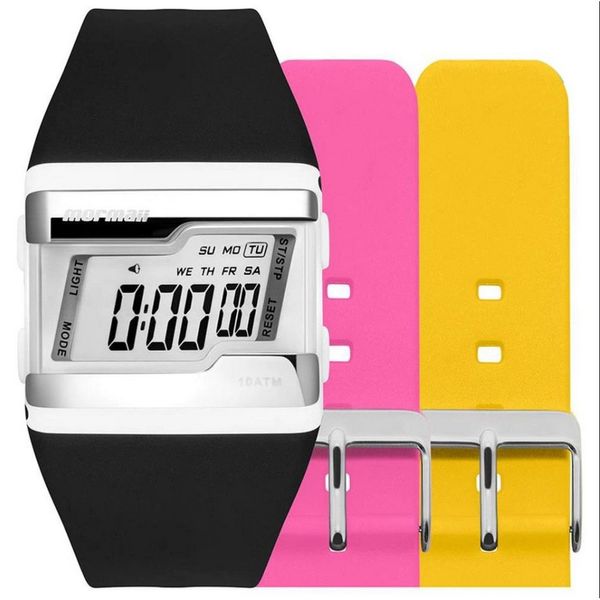 Relógio Unissex Digital Mormaii FZ/T8T Troca Pulseira Preto