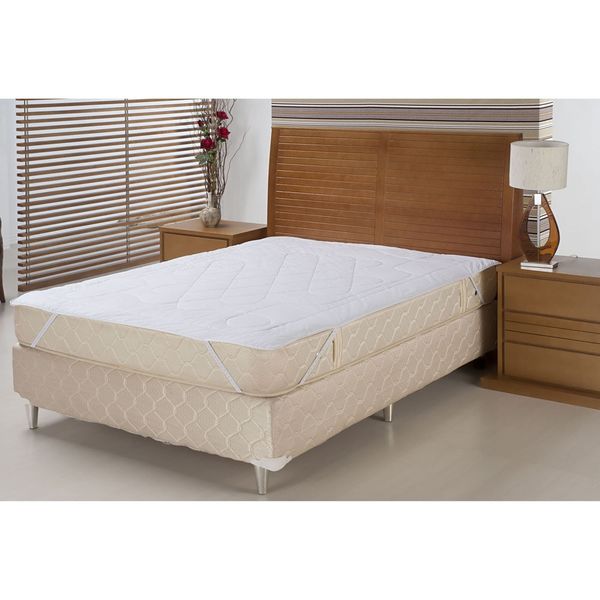 Protetor de Colchão King Plumasul Impermeável com Alça Regulável 100 Algodão Branco Protetor de Colchão King Plumasul Impermeável com Alça Regulável 100 Algodão Branco
