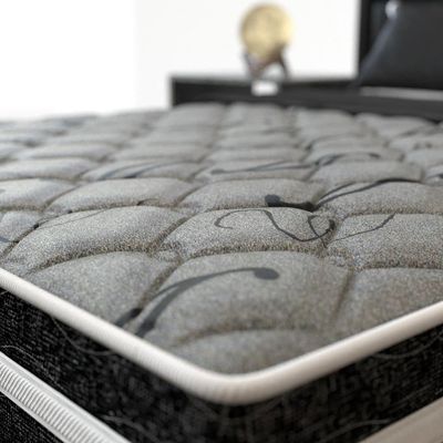 Cama Box Conjugada Solteiro Pelmex Platinum com Cama Auxiliar 43x88x188cm Preto com Cinza