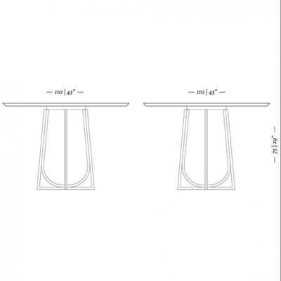 Mesa de Jantar Meriti 75x110 cm Herval Jequitiba com Chocolate