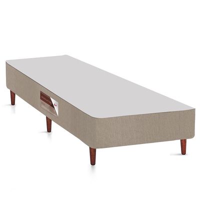 Cama Box Solteiro Revolution com Mola Bonnel 66x88x188cm Castor Branco com Bege