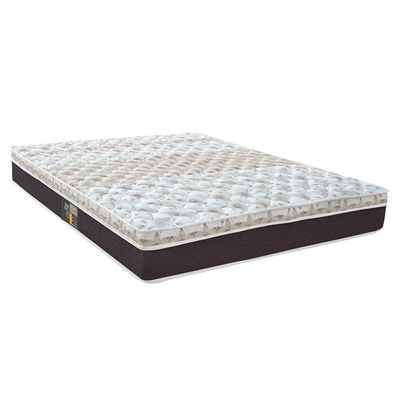Colchão Queen Castor Sleep Class Híbrido com Euro Pillow e Molas Ensacadas 25x158x198 cm Branco, Cinza e Marrom