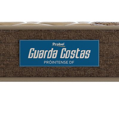 Colchão Queen Size Probel Guarda Costas Próintense DF Espuma D33 22x158x198cm Bege com Marrom