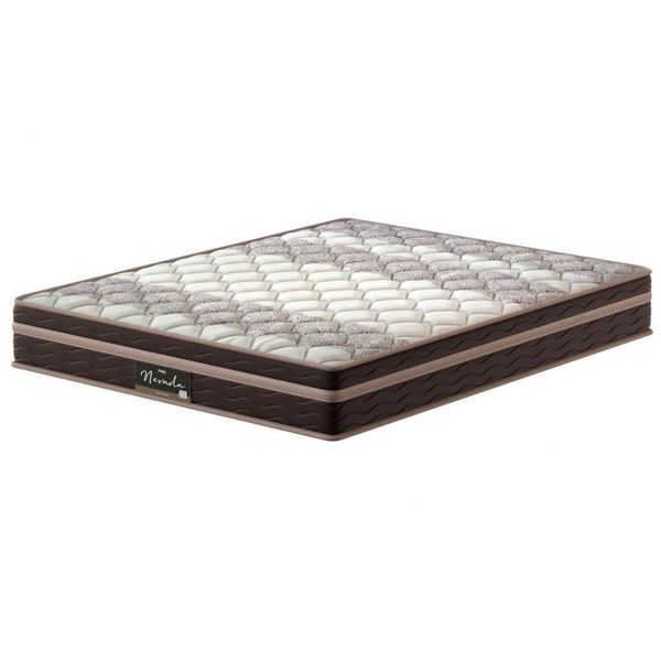 Colchão King Size Probel Nevada Euro Molas Ensacadas 26x193x203cm Bege com Marrom