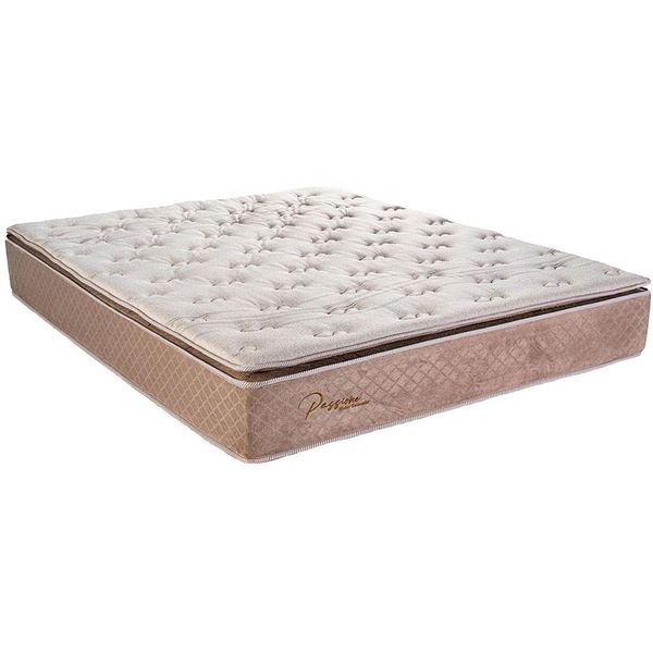 Colchão King Size Biflex Passione com Pillow Top e Molas Ensacadas 30x193x203cm Areia