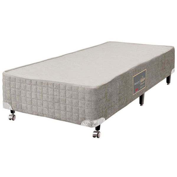Base Box para Colchão de Solteiro Castor Premium Gel 39x88x188 cm Cinza com Branco