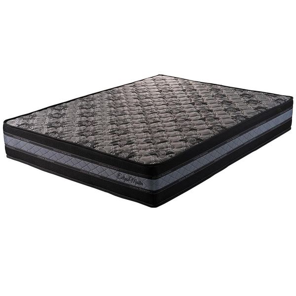 Colchão King Size Eclipse Master com Pillow Top e Molas Ensacadas 27x193x203 cm Hellen Estofados e Colchões Preto com Cinza Colchão King Size Eclipse Master com Pillow Top e Molas Ensacadas 27x193x203 cm Hellen Estofados e Colchões Preto com Cinza