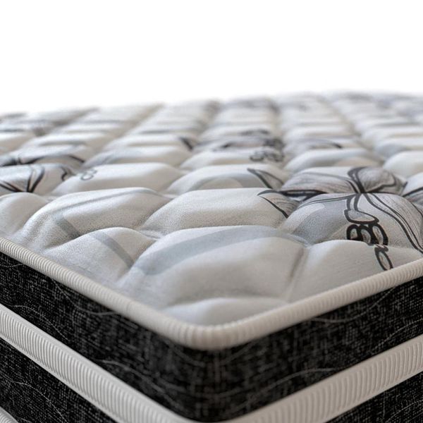 Colchão Queen Size Guarda Costas Premium Extra Firme 22x158x198cm Probel Branco e Preto