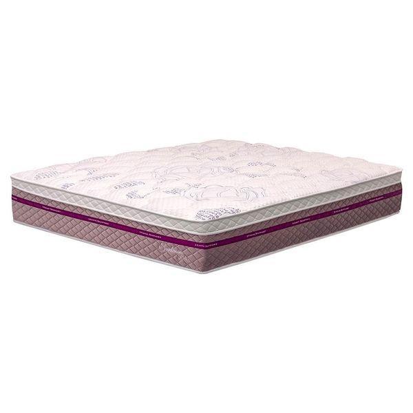 Colchão Magnético com infravermelho Molas ensacadas Queen Size 158 Suntuoso Relax A33 Hellen Lilás com Branco Colchão Magnético com infravermelho Molas ensacadas Queen Size 158 Suntuoso Relax A33 Hellen Lilás com Branco