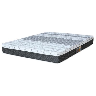 Colchão King Castor Sleep Class com Euro Pillow e Molas Bonnel 25x193x203 cm Branco com Cinza