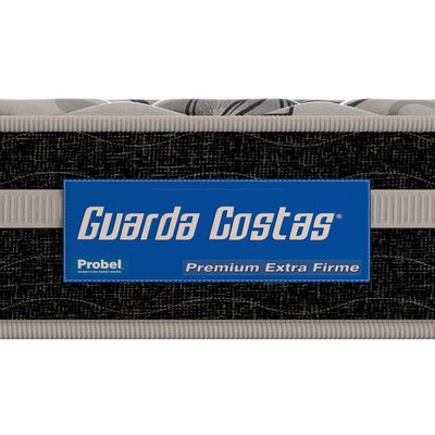 Colchão Queen Size Guarda Costas Premium Extra Firme 22x158x198cm Probel Branco e Preto