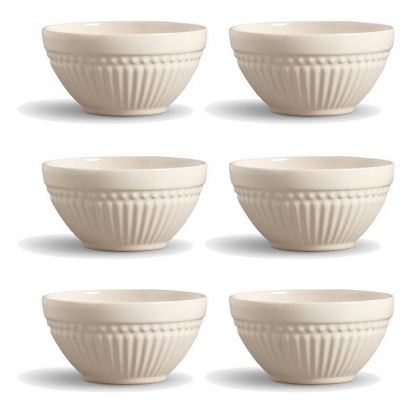 Conjunto de Bowls Porto Brasil Roma Cru em Faiança Feldspática 367ML 6 Peças Bege Conjunto de Bowls Porto Brasil Roma Cru em Faiança Feldspática 367ML 6 Peças Bege