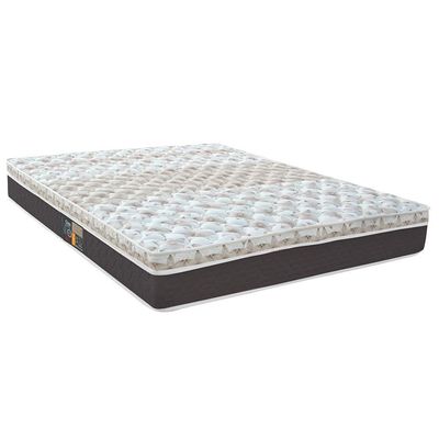 Colchão Casal Castor Sleep Class Híbrido com Euro Pillow e Molas Ensacadas 25x138x188 cm Branco, Cinza e Marrom