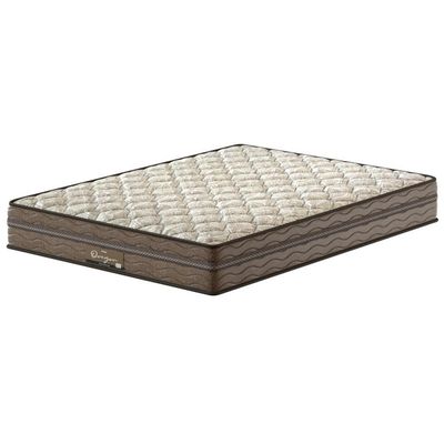 Colchão Casal Probel Oregon com Euro Pillow e Molas Prolastic 24x138x188 cm Marrom com Bege