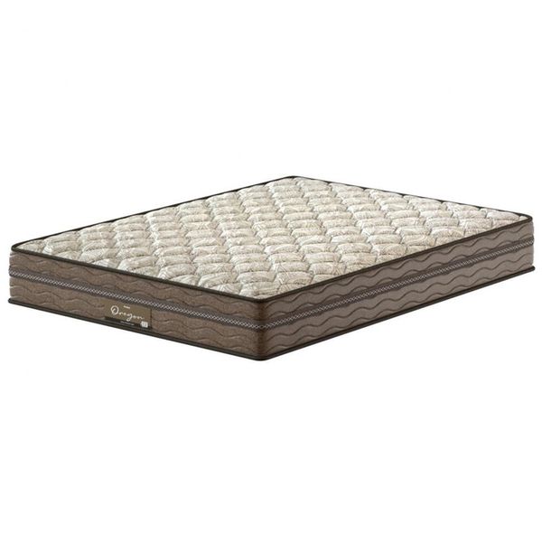 Colchão Casal Probel Oregon com Euro Pillow e Molas Prolastic 24x138x188 cm Marrom com Bege