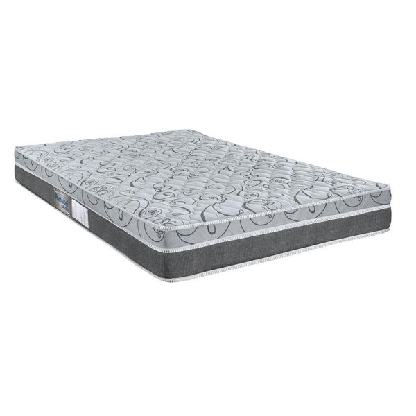 Colchão de Casal Portobel Lisboa Confort Pillow Top e Molas Ensacadas Cinza Colchão de Casal Portobel Lisboa Confort Pillow Top e Molas Ensacadas Cinza