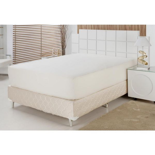 Lençol com Elástico Casal 3767 Plumasul 230 Fios Bege Lençol com Elástico Casal 3767 Plumasul 230 Fios Bege