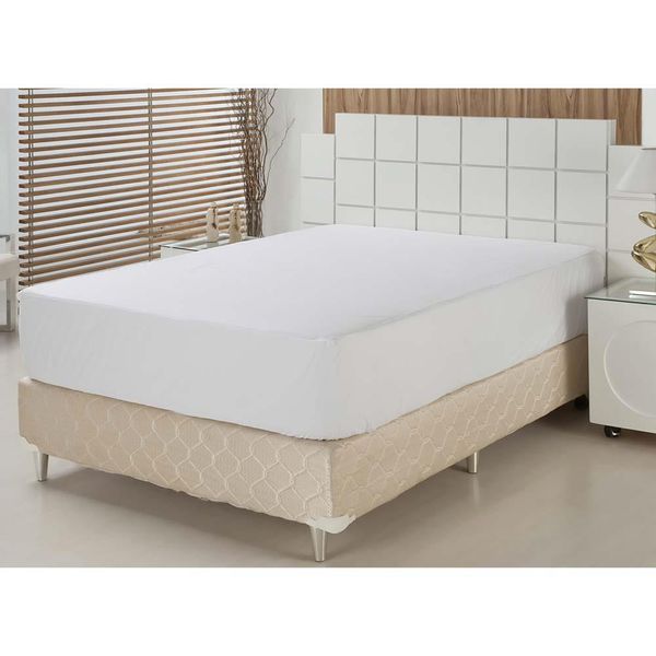 Lençol de Baixo com Elástico Casal Plumasul Soft Touch 300 Fios Branco Lençol de Baixo com Elástico Casal Plumasul Soft Touch 300 Fios Branco