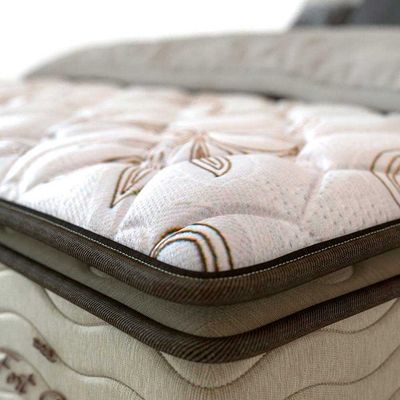 Colchão de Casal Probel Fort Comfort D40 com Molas Prolastic e Pillow Top 34x138x188 Branco com Bege