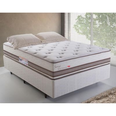 Colchão de Casal Herval Sense com Molas Ensacadas 30x138x188 cm Bege