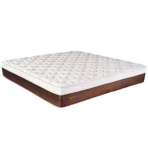 Colchão King Size Cashmere com Euro Pillow 33x193x203cm Biflex Café