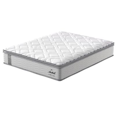 Colchão Queen Size Amsterdã D33 com Molas Pocket e Pillow Top 34x158x198 Probel Branco com Preto